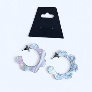 Iridescent Hoop Earrings